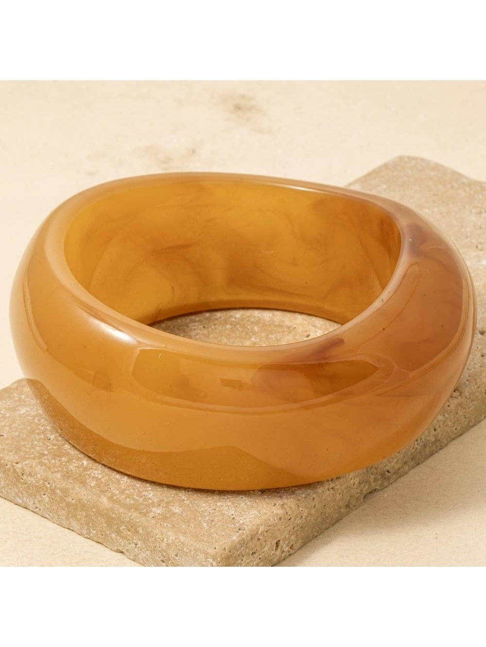 Large Marble Resin Bangle Bracelet